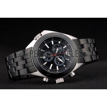 Emporio Armani Sportivo Black Ion Plated Bezel Black Dial Chronograph Replica