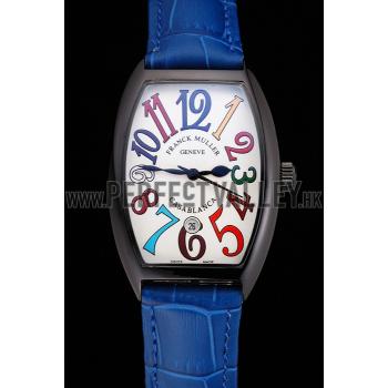 Franck Muller Casablanca Blue Croco Leather Band  621643