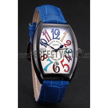 Franck Muller Casablanca Blue Croco Leather Band  621643