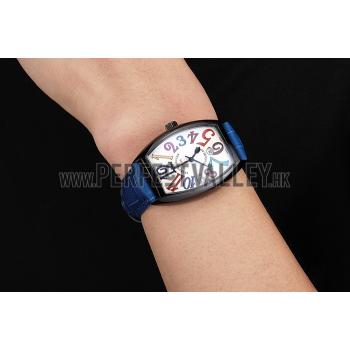 Franck Muller Casablanca Blue Croco Leather Band  621643