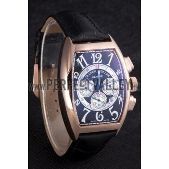 Franck Muller Casablanca White Dial Numbers Rose Gold Bezel 80304