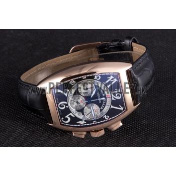 Franck Muller Casablanca White Dial Numbers Rose Gold Bezel 80304