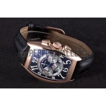 Franck Muller Casablanca White Dial Numbers Rose Gold Bezel 80304