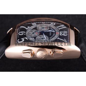 Franck Muller Casablanca White Dial Numbers Rose Gold Bezel 80304