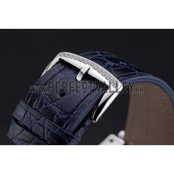 Cheap Franck Muller Master Square Color Dreams Diamonds Dial Diamonds Case Blue Leather Strap  622359