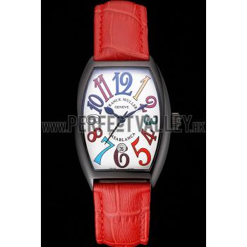 Franck Muller Casablanca Red Croco Leather Band  621644