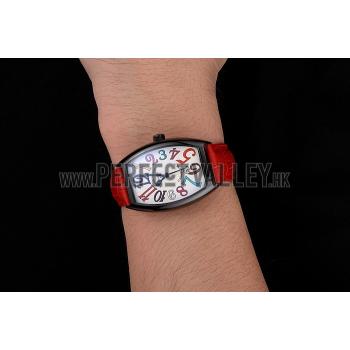 Franck Muller Casablanca Red Croco Leather Band  621644