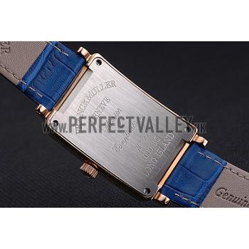 Replica Franck Muller Long Island  White Dial Diamonds Case Blue Leather Band  622376