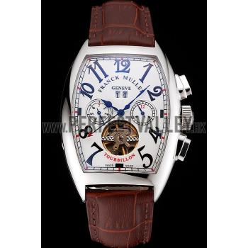 Franck Muller Casablanca White Dial Red Accent Number Tourbillon 41958