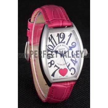 Franck Muller Heart Pink Leather Band  621586