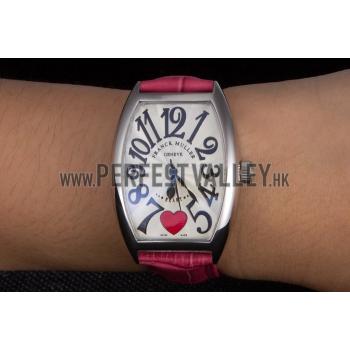 Franck Muller Heart Pink Leather Band  621586