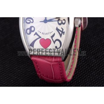 Franck Muller Heart Pink Leather Band  621586