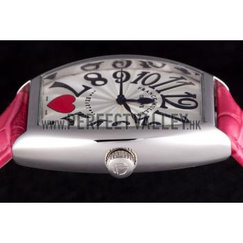 Franck Muller Heart Pink Leather Band  621586