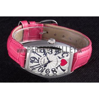 Franck Muller Heart Pink Leather Band  621586