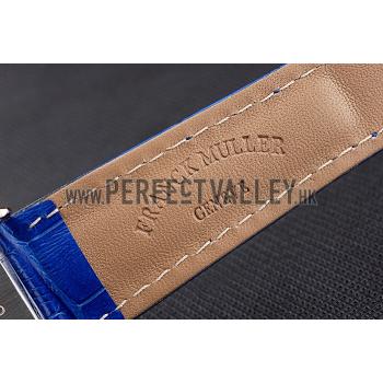 Franck Muller Casablanca Blue Croco Leather Strap Blue Dial 80278