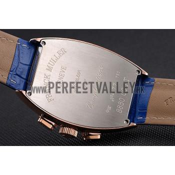 Franck Muller Casablanca Blue Croco Leather Strap Blue Dial 80278