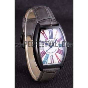 Franck Muller Casablanca Black Croco Leather Band  621641