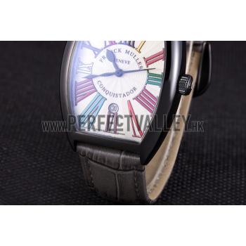 Franck Muller Casablanca Black Croco Leather Band  621641