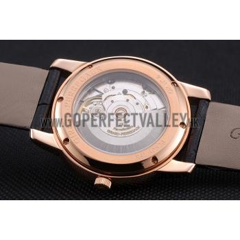 Swiss Girard-Perregaux 1966 White Dial Gold Diamond Case Black Leather Strap