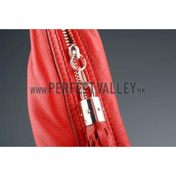 Replica Gucci Soho Large Hobo with Embossed Interlocking G Red