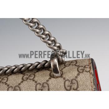 Gucci Dionysus GG Supreme Canvas And Red Suede Trim Small Bag 18926791 Replica