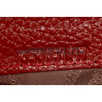 Gucci Vintage Web GG Canvas Wallet Red