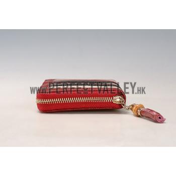 Gucci Vintage Web GG Canvas Wallet Red