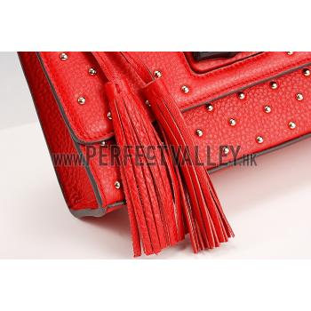 Gucci Miss Bamboo Studded Bag Red