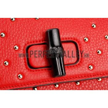 Gucci Miss Bamboo Studded Bag Red