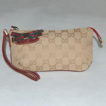 Gucci Wallet 162846 Apricot Canvas Wallet