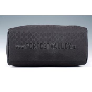 Gucci Large Carry On Duffle Bag in Black Monogram Canvas