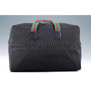 Gucci Large Carry On Duffle Bag in Black Monogram Canvas