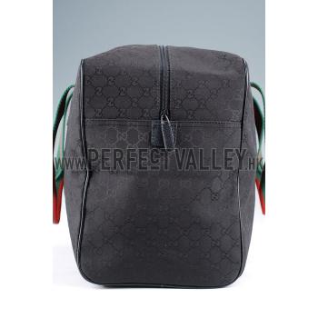 Gucci Large Carry On Duffle Bag in Black Monogram Canvas