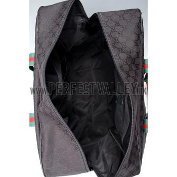 Gucci Large Carry On Duffle Bag in Black Monogram Canvas