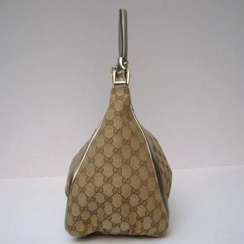 Gucci Hobo bags 189833 Silver Canvas Large Bag