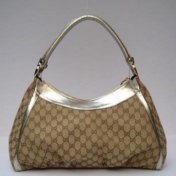 Gucci Hobo bags 189833 Silver Canvas Large Bag