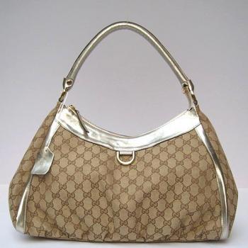 Gucci Hobo bags 189833 Silver Canvas Large Bag