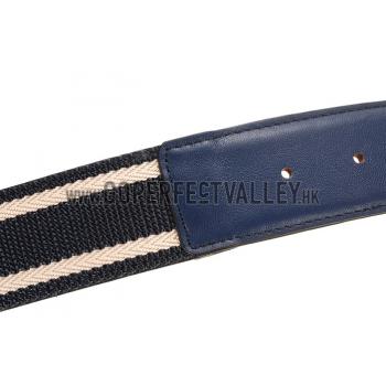 Gucci Multicolor Leather Belt with Square G Buckle Blue