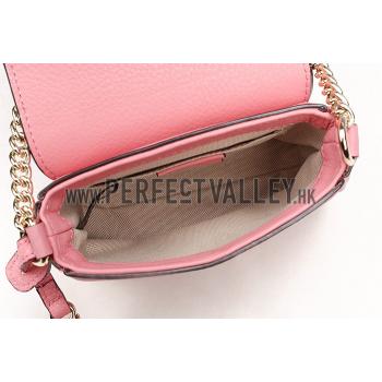 Gucci Soho Mini Shoulder Strap Bag Pink