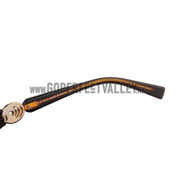 Gucci Elegant Oval Shaped Brown and Yellow Sunglasses 308032