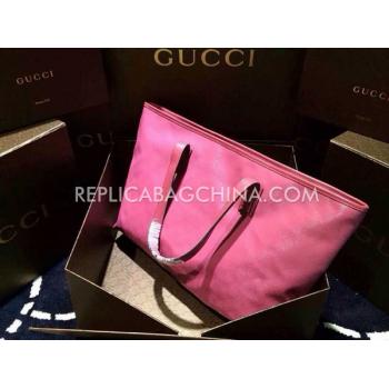 Gucci Handbag Shopping Bag Calfskin Pink Replica