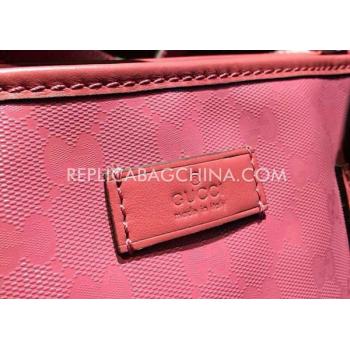 Gucci Handbag Shopping Bag Calfskin Pink Replica