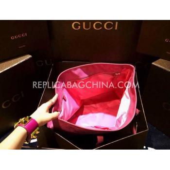 Gucci Handbag Shopping Bag Calfskin Pink Replica