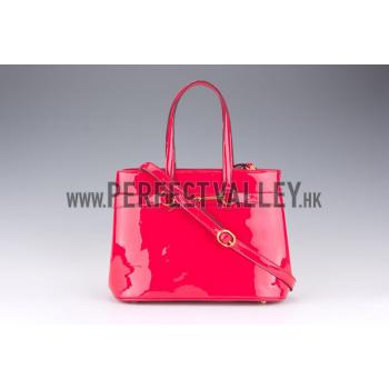 Gucci Bright Bit Pink Patent Leather  Handle Tote