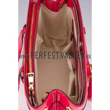 Gucci Bright Bit Pink Patent Leather  Handle Tote