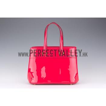 Gucci Bright Bit Pink Patent Leather  Handle Tote