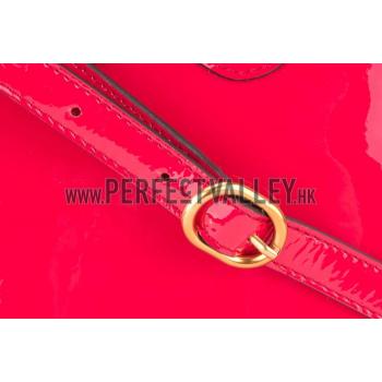 Gucci Bright Bit Pink Patent Leather  Handle Tote