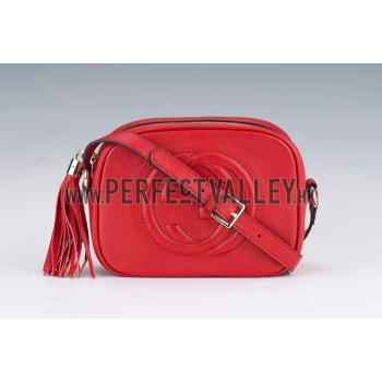 Gucci Soho Disco Shoulder Strap Bag Red