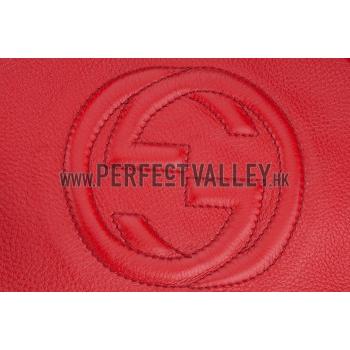 Gucci Soho Disco Shoulder Strap Bag Red