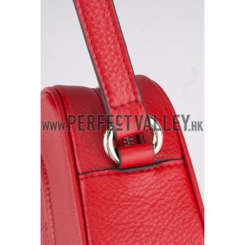 Gucci Soho Disco Shoulder Strap Bag Red